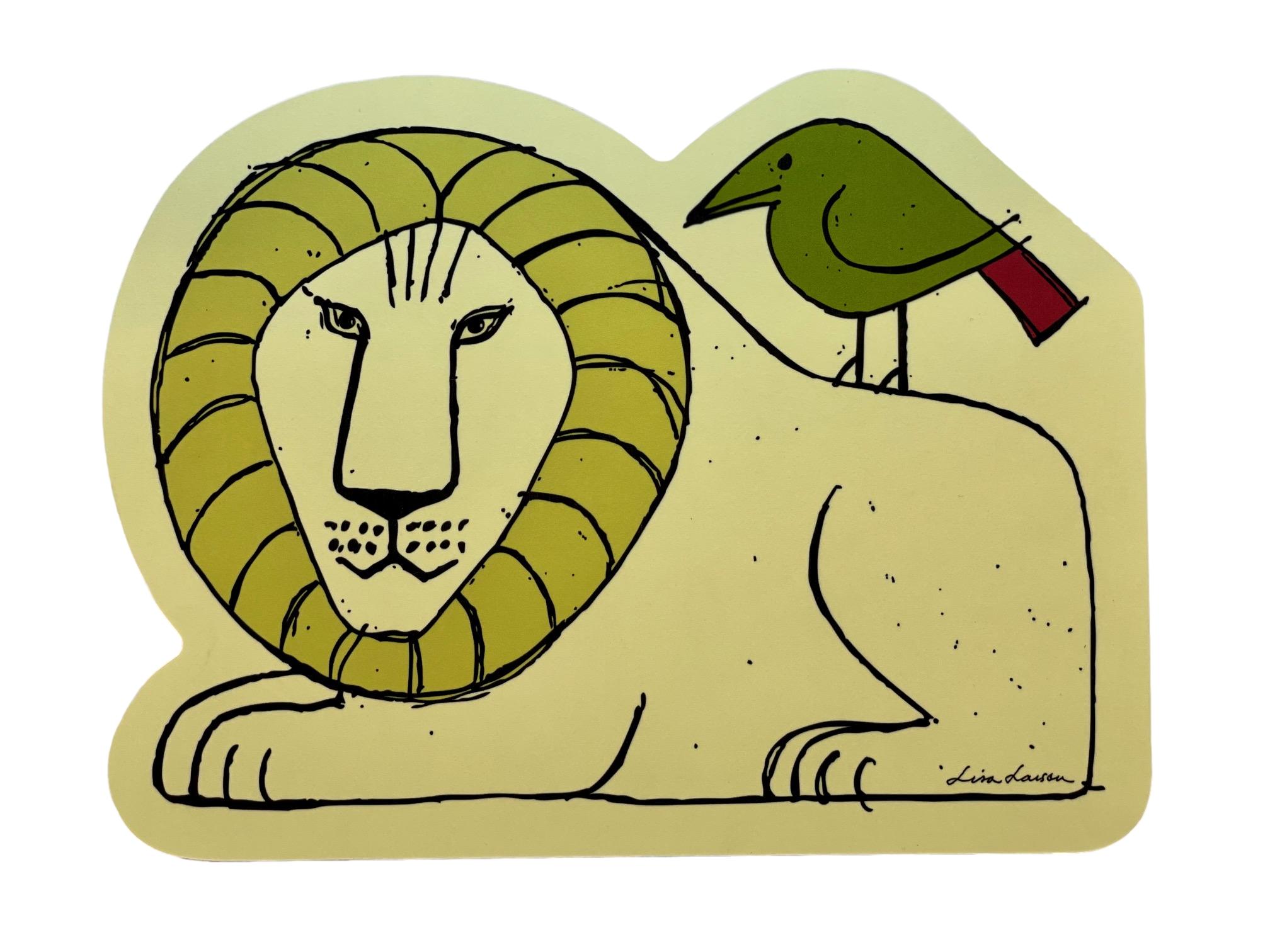 Lisa Larson Skärbräda - Lion & Bird Green