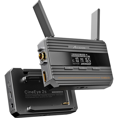 Accsoon CineEye 2S Wireless SDI/HDMI Video Transmitter with 5 GHz Wi-Fi for up to 4 Mobile Devices - 5