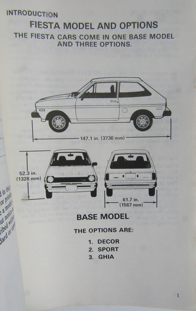 1979 Ford Fiesta Owner's Guide - 2