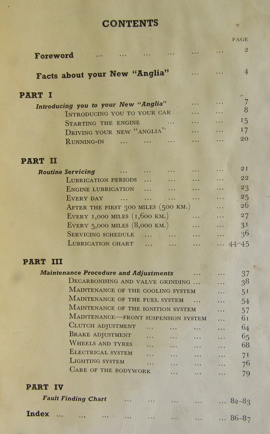 1953 - 1957 Ford Anglia Instruction Book - 2