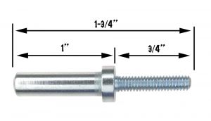 1-3/4" Tall Metal Post With 8-32 Threaded Base and #6 Threaded Top