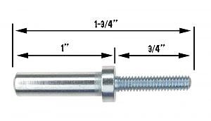 1-3/4" Tall Metal Post With 8-32 Threaded Base and #6 Threaded Top