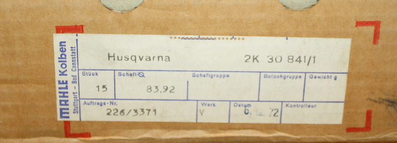Mhale Kolben NOS Husqvarna 450 cc 1972-75 1610556-01 - 3