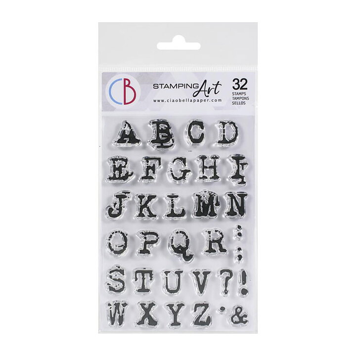 Ciao Bella Stamping Art Clear Stamps - Alphas Reporter Uppercase