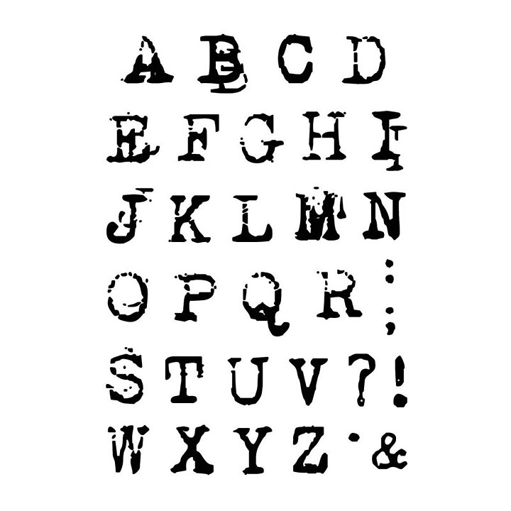 Ciao Bella Stamping Art Clear Stamps - Alphas Reporter Uppercase