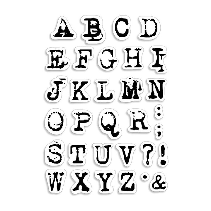 Ciao Bella Stamping Art Clear Stamps - Alphas Reporter Uppercase