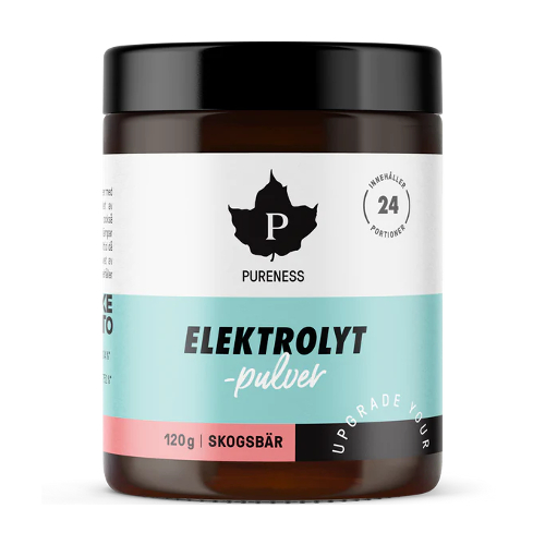 Pureness Elektrolytpulver med smak av skogsbär för vätskebalansen 120g