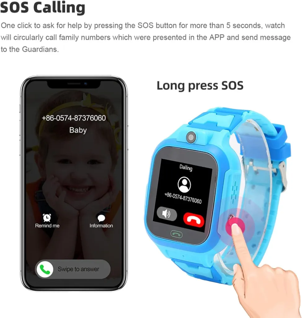 SiGN Smartwatch Kids 4G, WiFi, GPS - Blå - 5