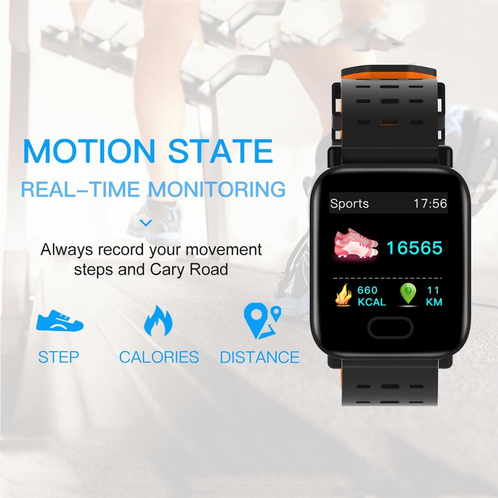 A6 Smartwatch för Träning & Hälsa - Svart - 4