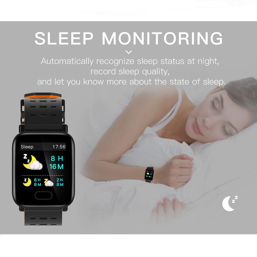 A6 Smartwatch för Träning & Hälsa - Svart - 6
