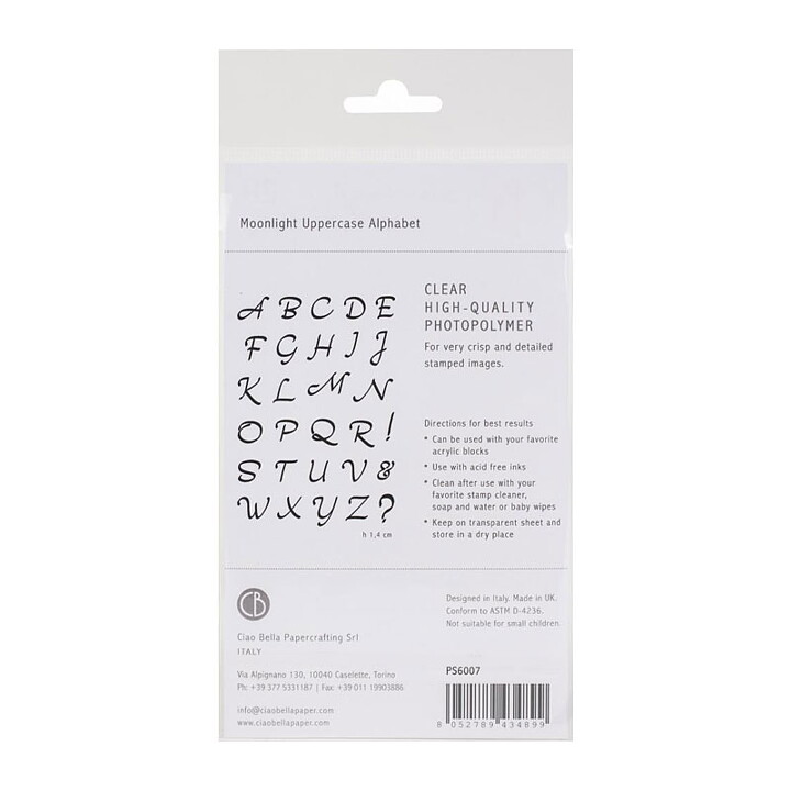 Ciao Bella Stamping Art Clear Stamps - Alphas Moonlight Uppercase