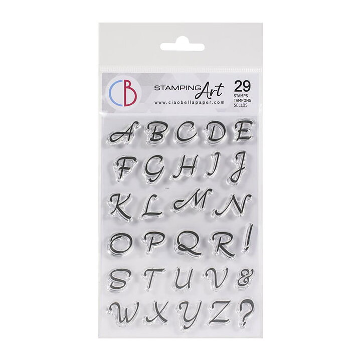 Ciao Bella Stamping Art Clear Stamps - Alphas Moonlight Uppercase
