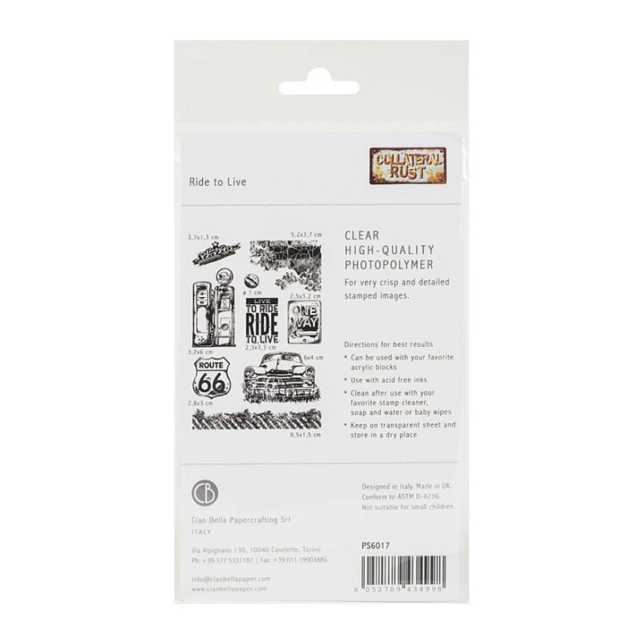 Ciao Bella Stamping Art Clear Stamps - Ride to Live