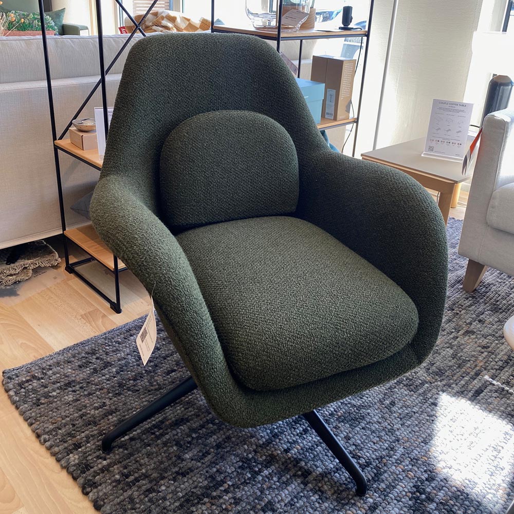Swoon Lounge Petit Swivel Base - Desing bargain/Disply Item* - Fabric Carlotto 900