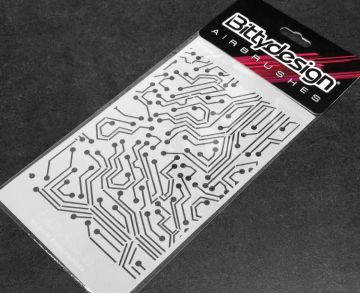 Bittydesign Vinyl Stencil - Electronic Circuit