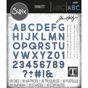Sizzix - Dies Thinlits - Alphanumeric Bold
