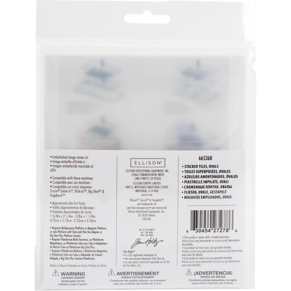 Sizzix - Dies Thinlits - Stacked Tiles Ovals - 2