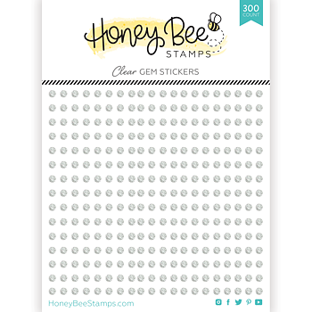 HONEY BEE STAMPS-Gem Stickers | 300 Count | Clear