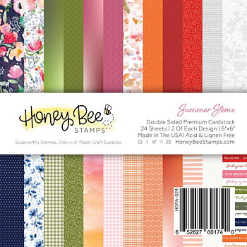 HONEY BEE  STAMPS-Paper Pad 6x6 | 24 Double Sided Sheets | Summer Stems