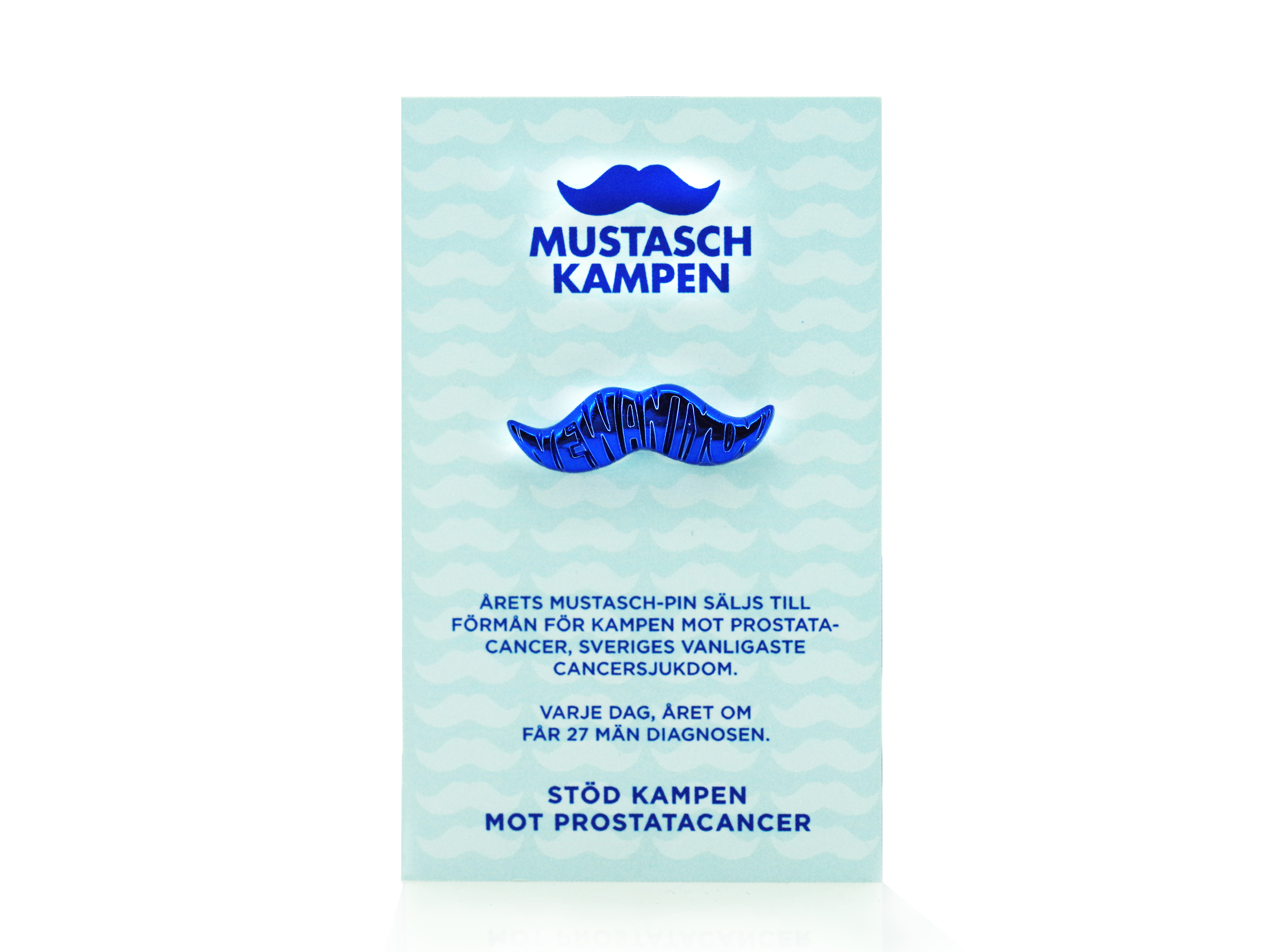2021 års mustaschpin i förpackning