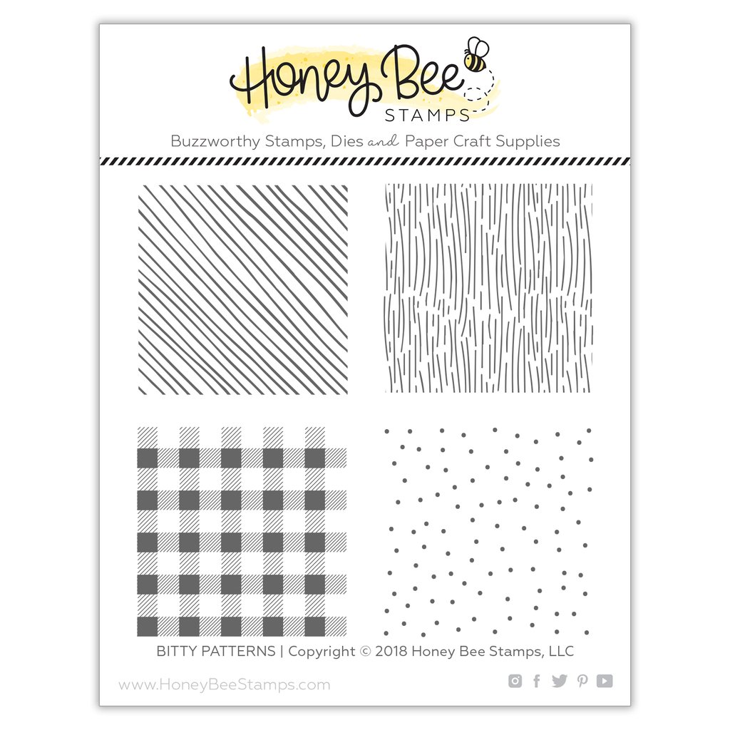 HONEY BEE STAMPS  -Bitty Patterns | 4x4 Stamp Set
