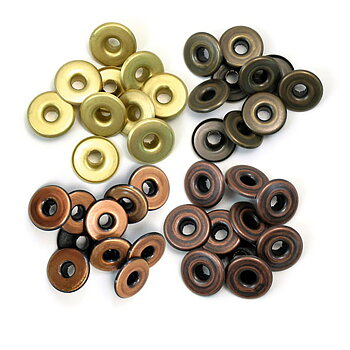 Warm Metal - 4 färger, Crop-A-Dile Wide - Öljetter (40st), We R Memory Keepers 