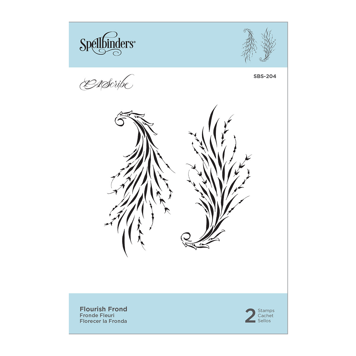 Flourish Frond, 4,70 x 9,50cm, Clearstamp, Spellbinders