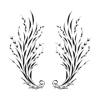 Flourish Frond, 4,70 x 9,50cm, Clearstamp, Spellbinders