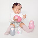 Rosa & Bo Babyleksak Pastel Pink 6-pack