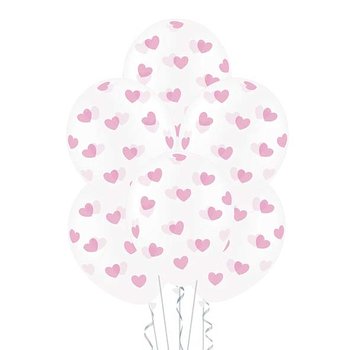 BALLONGER | 6-pack | Rosa hjärtan