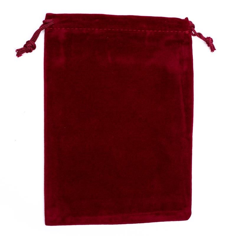 Vinröd Sammet Påse 13X18 Cm  10Pk