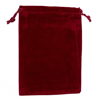 Vinröd Sammet Påse 13X18 Cm  10Pk