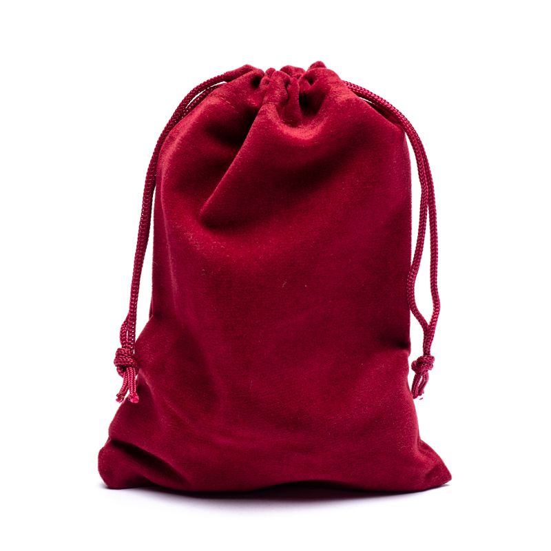 Vinröd Sammet Påse 10X14 Cm  10Pk - 2
