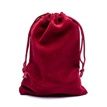 Vinröd Sammet Påse 10X14 Cm  10Pk