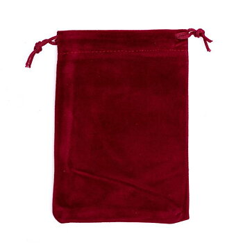 Vinröd Sammet Påse 10X14 Cm  10Pk