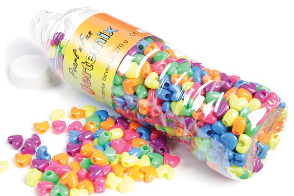Pearl 'n Fun Hjärtemix i starka färger 270g