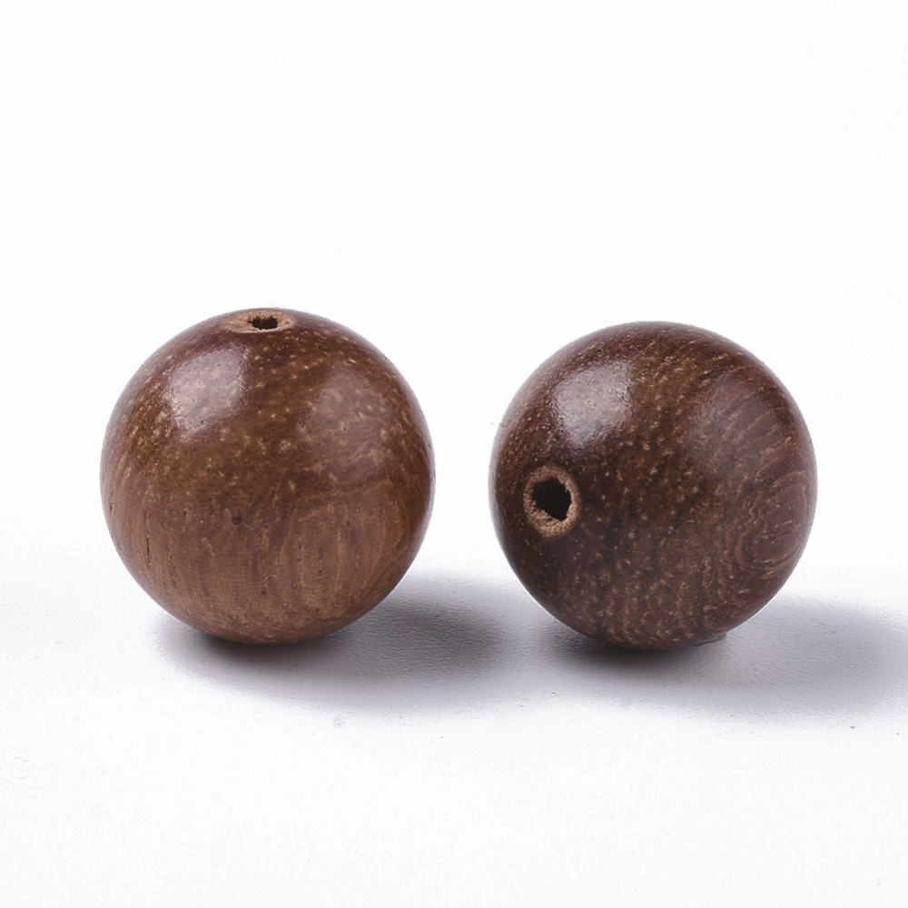 Träpärlor runda 12mm bruna 20 st - 2