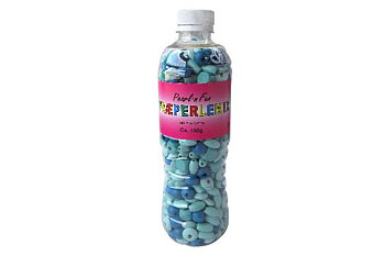 Pearl 'n Fun Wooden pearl mix Blå/Turkos 190g