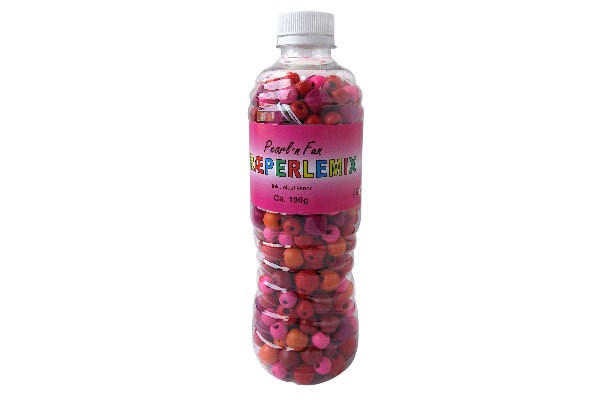 Pearl 'n Fun Trä pärlemix röd/rosa/orange 190g