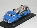 Mercedes Benz  ( Biltransport 1955 ) Tävlings bil ingår ej  Atlas 1:43