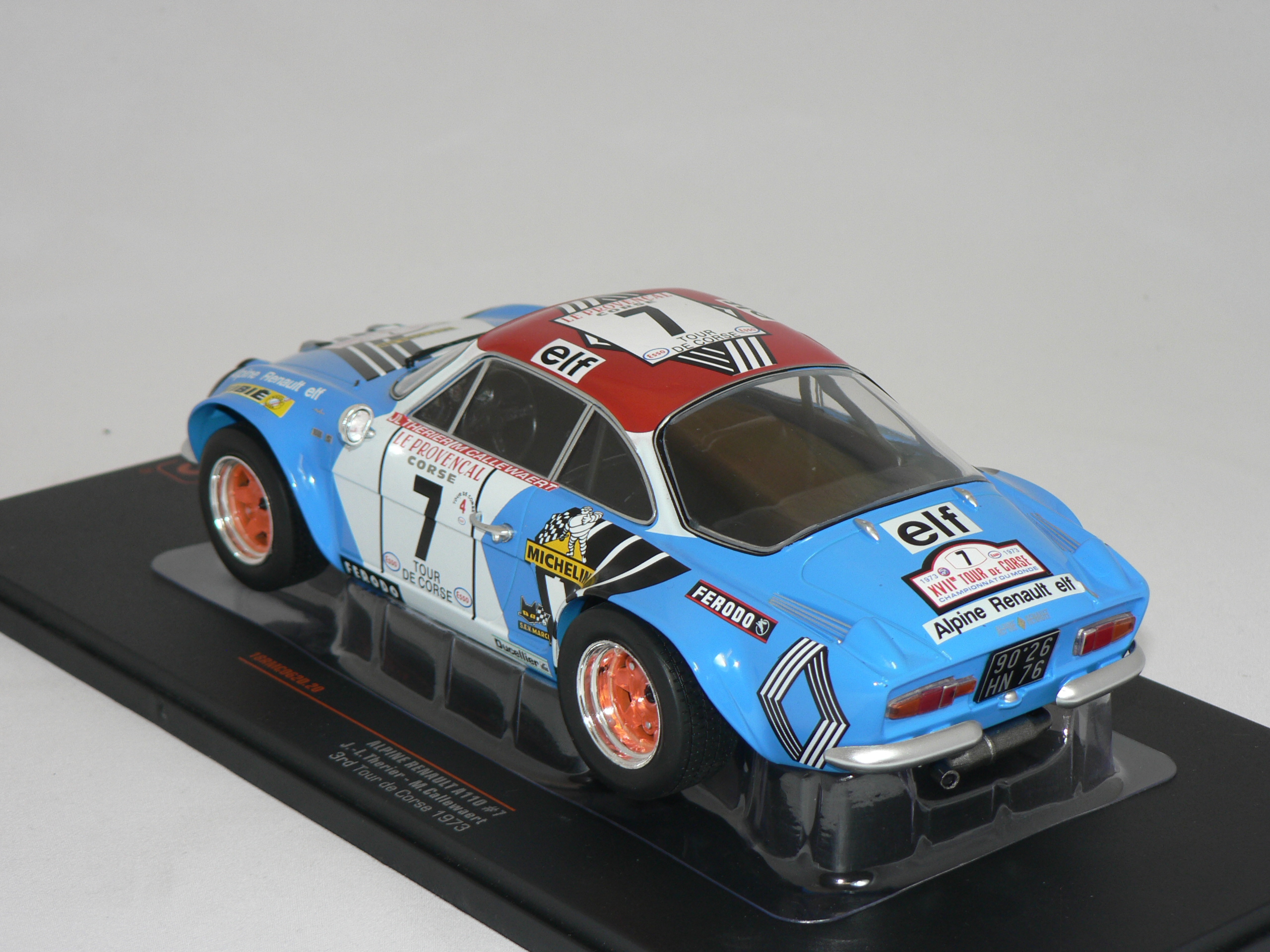 Renault Alpine A110 #7 ( Tour de Corse 1973 JL.Therier/M.Calleweart)  1:18  Ixo - 2