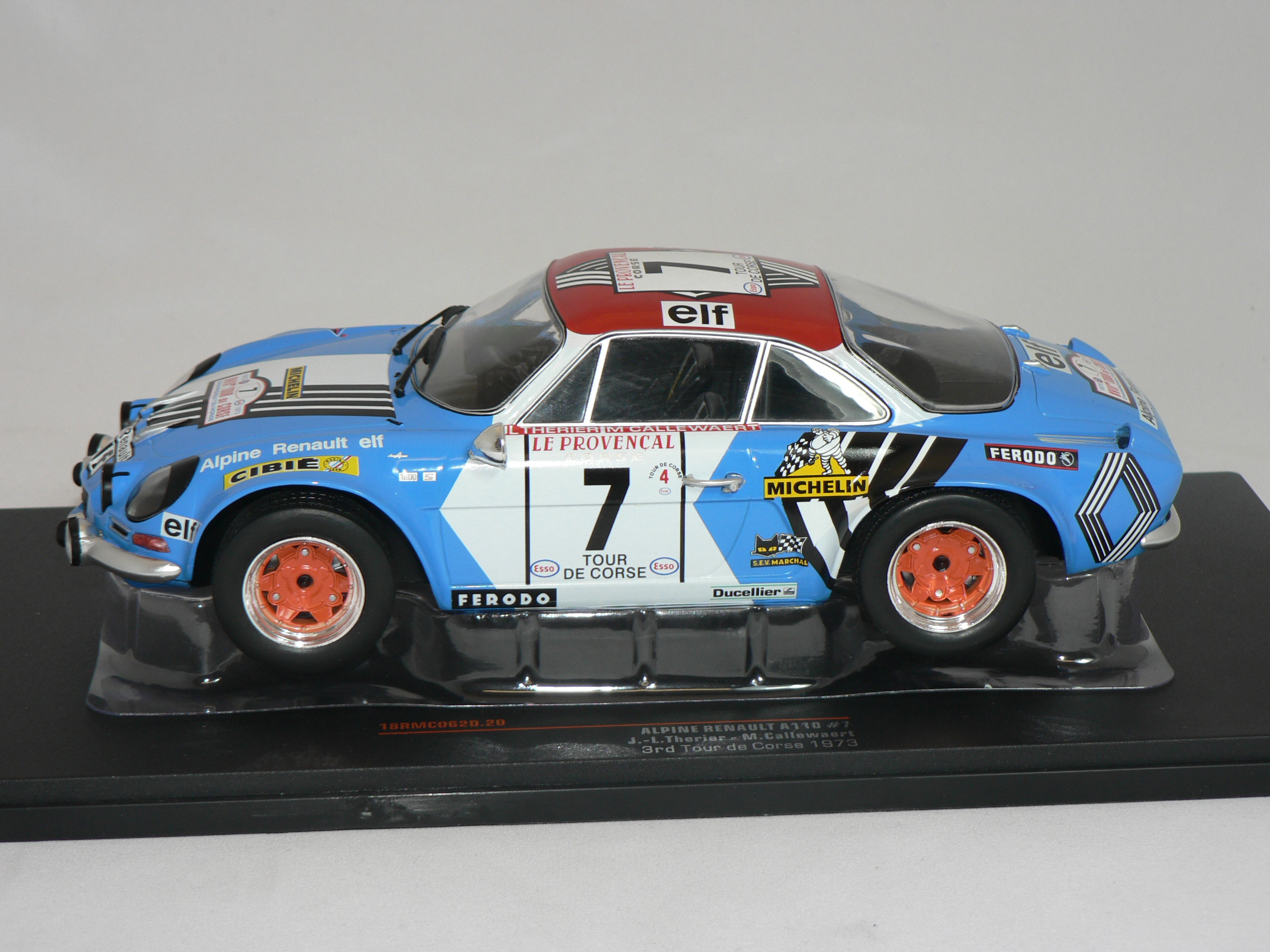 Renault Alpine A110 #7 ( Tour de Corse 1973 JL.Therier/M.Calleweart)  1:18  Ixo - 3