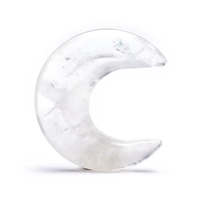 Moonshaped Worry Stone Rock Crystal