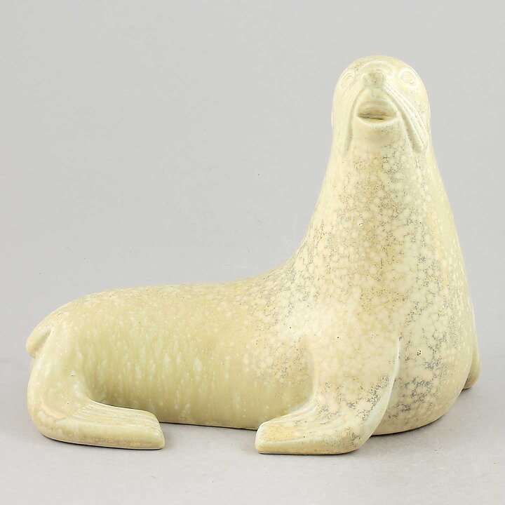 Gunnar Nylund (1952) White Seal Sculpture 22cm