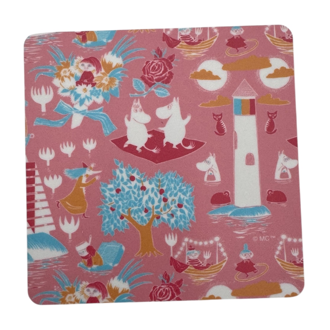 Moomin Glass coasters - Retro Pink