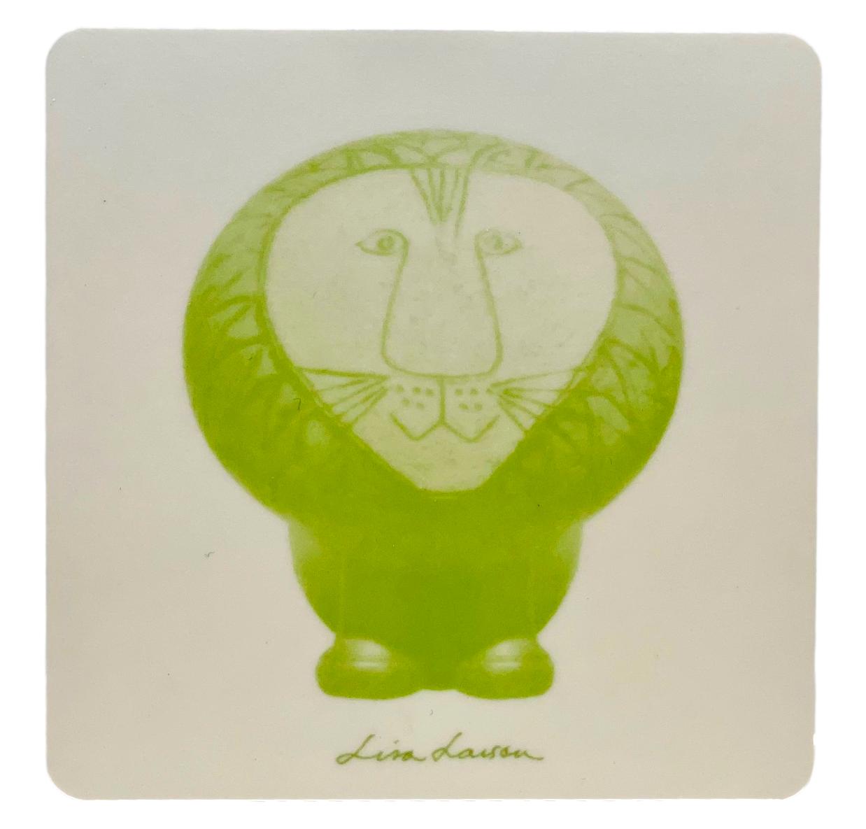 Lisa Larson - Glasunderlägg - Leo Grön