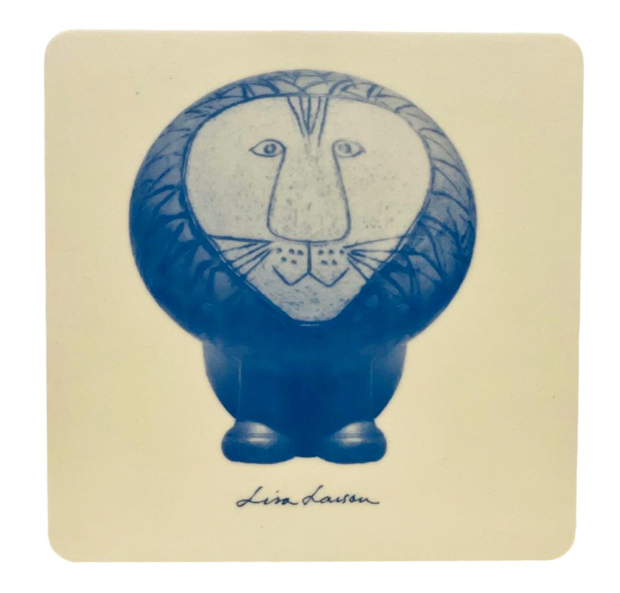 Lisa Larson - Glasunderlägg - Leo Blå
