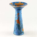 Isak Isaksson (2020) Unique Trumpet Vase with Blue/Orange Crystalline Glaze 14 cm
