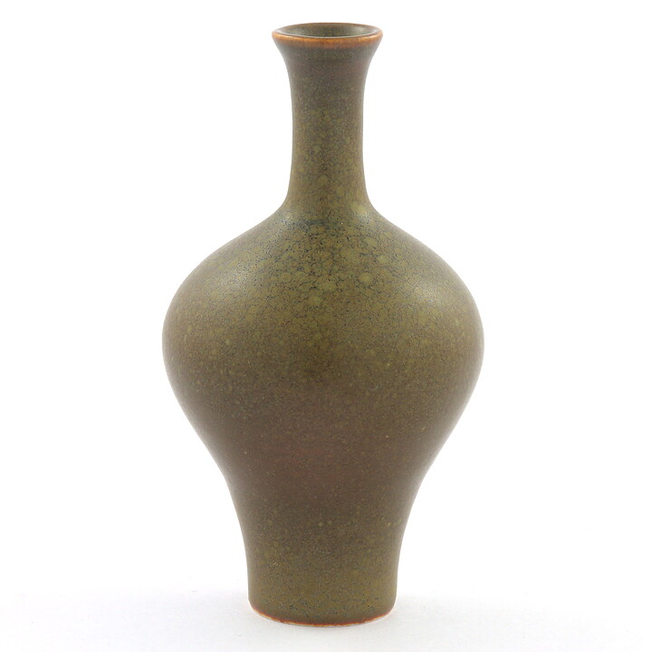 アンニッキ・ホヴィサーリ アラビア社 モスグリーンの花瓶 Vase  1960年代  10cm