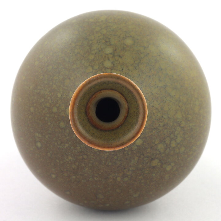 アンニッキ・ホヴィサーリ アラビア社 モスグリーンの花瓶 Vase  1960年代  10cm